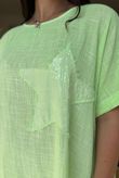 Made in Italy Sahara Star Sack Dress Lime 